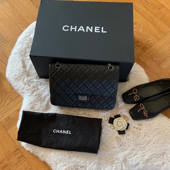 CHANEL Handbags - Chanel classic flap black bag reissue 226